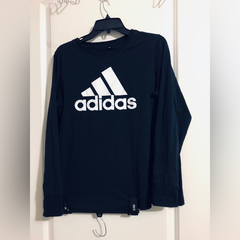 Adidas Black and White Long Sleeve Tee - Picture 9 of 9